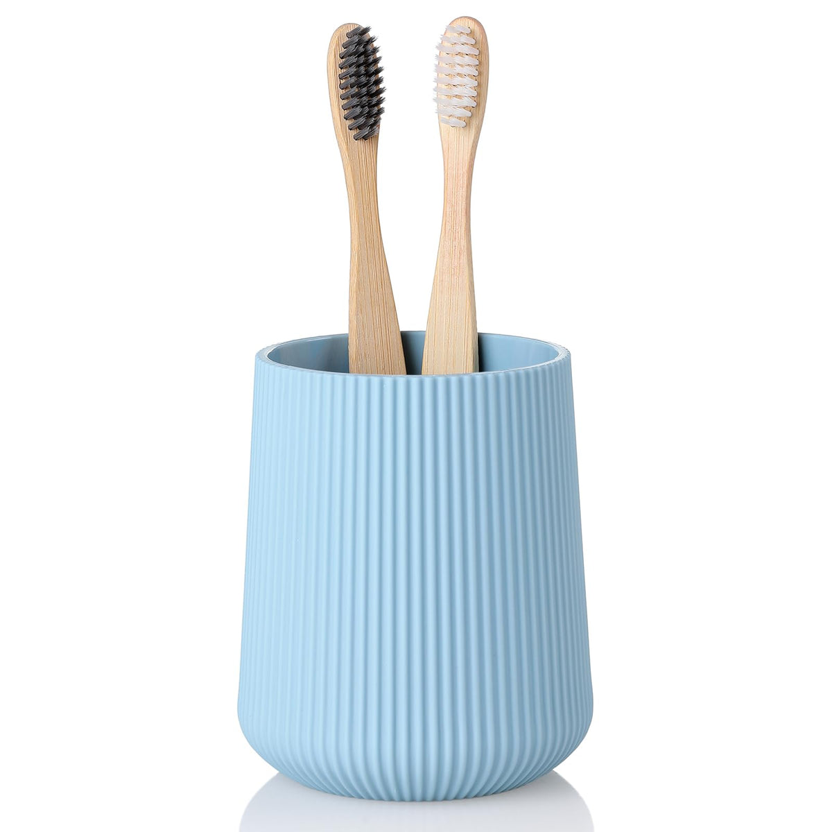 YAUKPH Beige Striped Toothbrush Holder