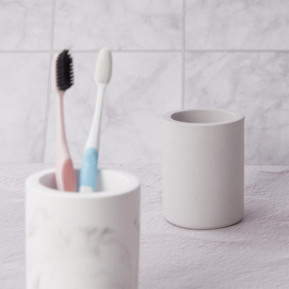 Drying Stone Toothbrush Holder, Diatomite Toothbrush Holders for Bathroom Counter, Quick Drying Electric Toothbrush and Toothpaste Holder Bathroom Organizer, Light Grey