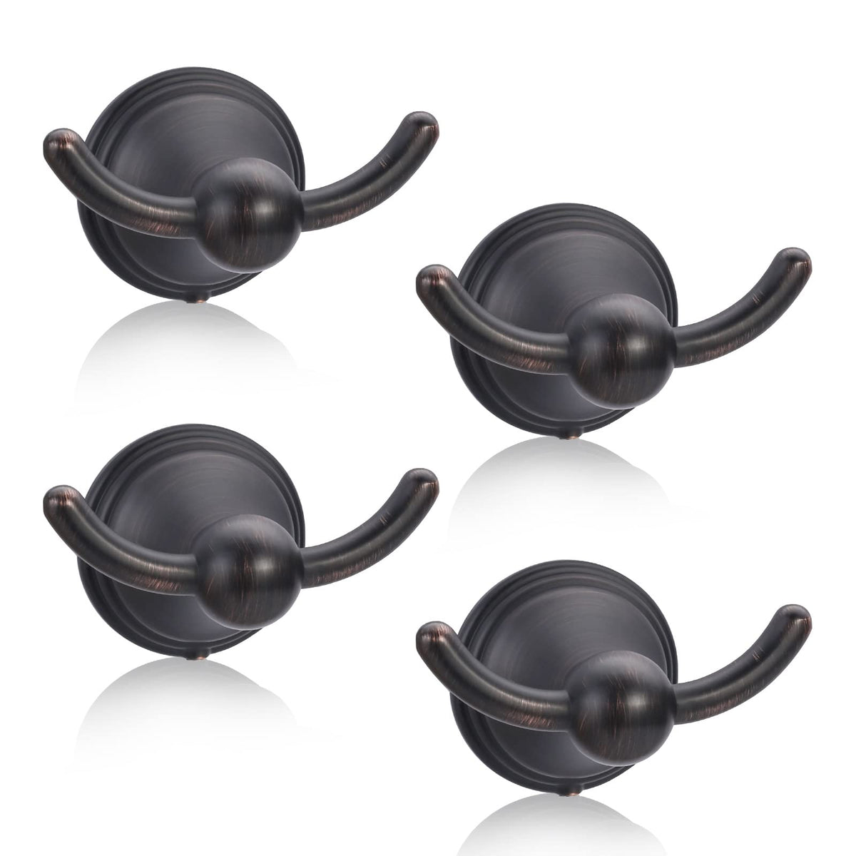 FILTA Bathroom Towel Hooks, Champagne Bronze Robe & Towel Hooks for Wall Mounted, Traditional Towel and Robe Hooks for Hanging Towels, Bath Towel Holder for Shower(2 Pack)