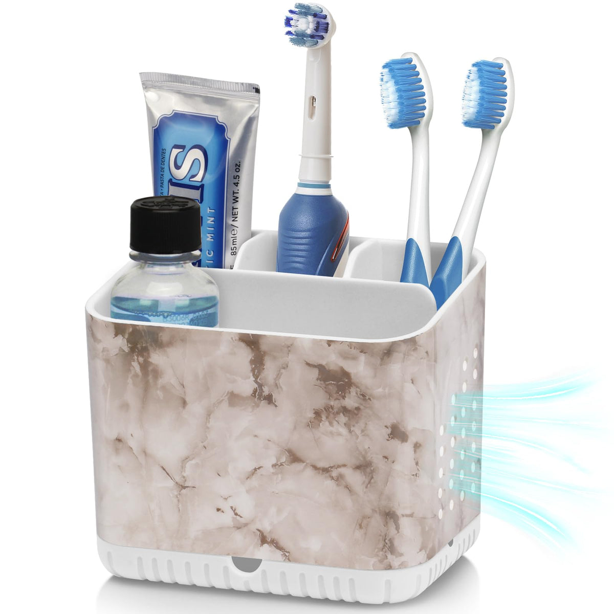 Toothbrush Holders for Bathrooms, Kids Electric Toothbrush Organizer (Grey)