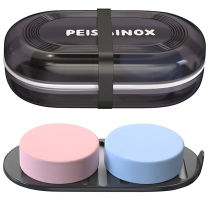 Doter Travel Soap Holder with Lid - Draining Soap Box for Shower -Compact Travel Soap Case Leak-Proof Design for Camping, Hiking, Gym & Outdoor Use | Keeps Soap Dry & Hygienic