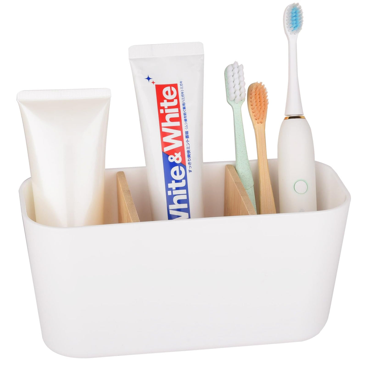 Toothbrush Holders Electric Tooth Brush and Toothpaste Organizer, Black