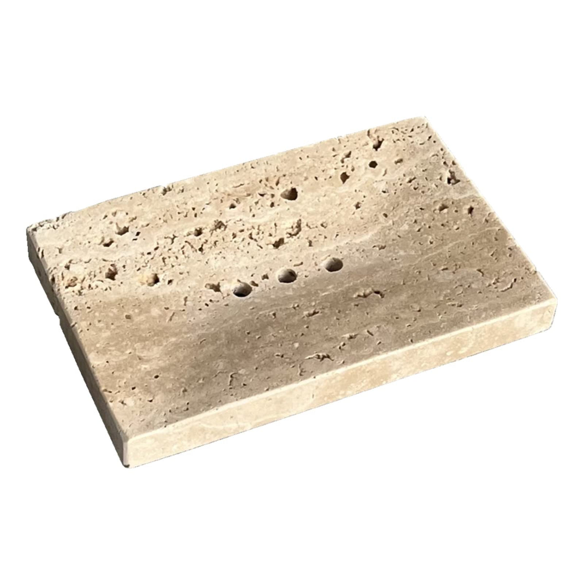 Natural Smooth Real Marble Soap Dish/Facial Sponge Holder/Bathroom Makeup Sponge Tray with Draining Hole (White Carrara)