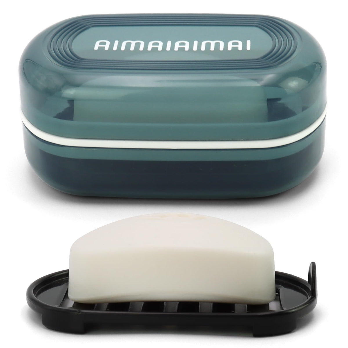 AIMAIAIMAI 3-Pack Silicone Soap Dish Set – Bar Soap Holder with Self-Draining Design, Easy-Clean Tray for Shower, Bathroom, Kitchen, and Tub (Gray)