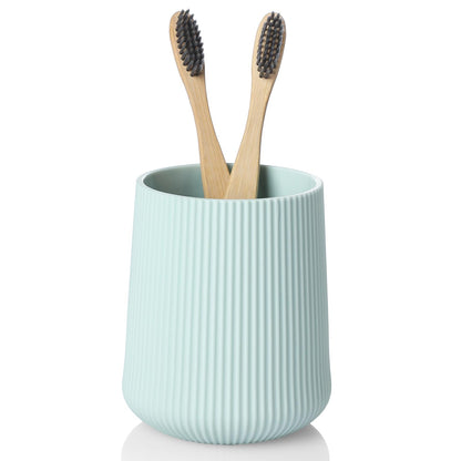 YAUKPH Beige Striped Toothbrush Holder