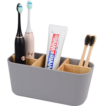 Toothbrush Holders Electric Tooth Brush and Toothpaste Organizer, Black