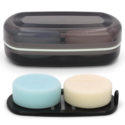 AIMAIAIMAI 3-Pack Silicone Soap Dish Set – Bar Soap Holder with Self-Draining Design, Easy-Clean Tray for Shower, Bathroom, Kitchen, and Tub (Gray)