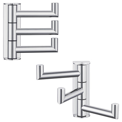 Angle Simple Swivel Towel Hook 3 Arms, Robe Coat Wall Hook, Matte Black