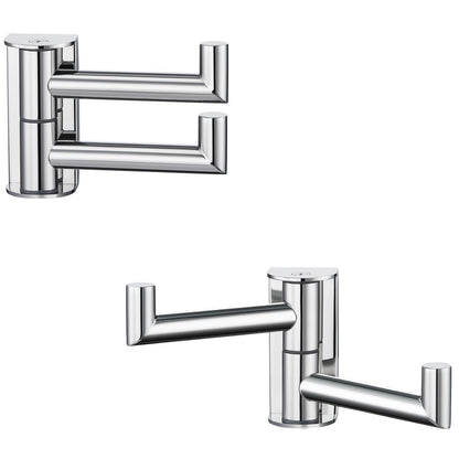 APLusee Swivel Towel Hook for Bathrooms with 2 Rotating Arms, Matte Black