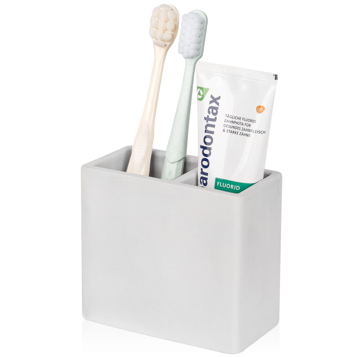 Diatomite Toothbrush Holder Toothpaste Organizer, White
