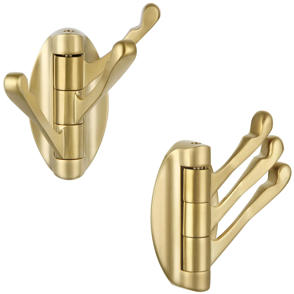 Angle Simple Bathroom Towel Hook Swivel, Robe Coat Hanger, Brushed Nickel