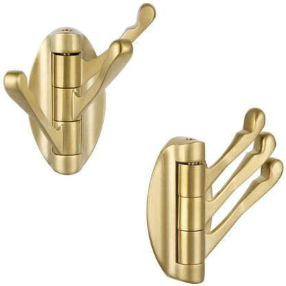 Angle Simple Bathroom Towel Hook Swivel, Robe Coat Hanger, Brushed Nickel