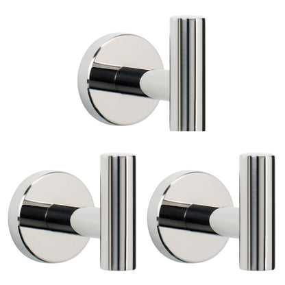 NearMoon Bath Towel Hooks- SUS 304 Stainless Steel Robe Hook Holder, Heavy Duty Coat Hook for Bathroom Livingroom Hotel Kitchen Garage, Wall Mounted- 4 Pack (Brushed Nickel)