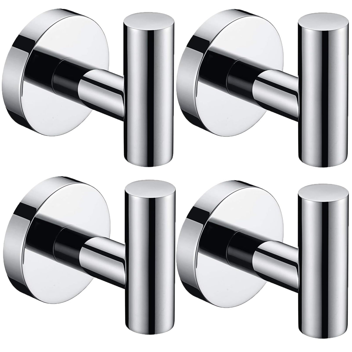 Nolimas Towel Coat Hook Matte Black SUS304 Stainless Steel Bathroom Clothes Cabinet Closet Sponges Robe Hook Wall Mounted Round Kitchen Heavy Duty Door Hanger 2 Packs