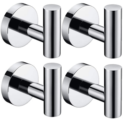 Nolimas Towel Coat Hook Matte Black SUS304 Stainless Steel Bathroom Clothes Cabinet Closet Sponges Robe Hook Wall Mounted Round Kitchen Heavy Duty Door Hanger 2 Packs