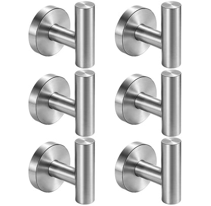 Nolimas Towel Coat Hook Matte Black SUS304 Stainless Steel Bathroom Clothes Cabinet Closet Sponges Robe Hook Wall Mounted Round Kitchen Heavy Duty Door Hanger 2 Packs