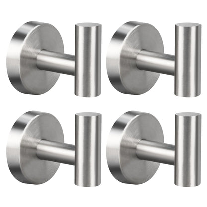 2 Pack Brushed Nickel Towel Hooks, SUS304 Stainless Steel Bathroom Hooks