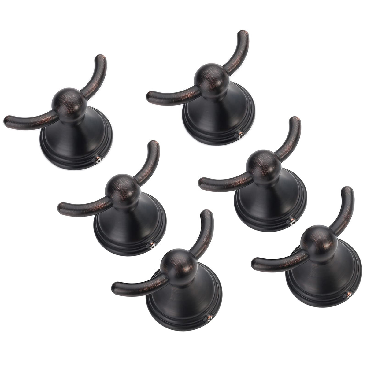 FILTA Bathroom Towel Hooks, Champagne Bronze Robe & Towel Hooks for Wall Mounted, Traditional Towel and Robe Hooks for Hanging Towels, Bath Towel Holder for Shower(2 Pack)