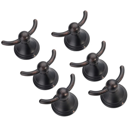 FILTA Bathroom Towel Hooks, Champagne Bronze Robe & Towel Hooks for Wall Mounted, Traditional Towel and Robe Hooks for Hanging Towels, Bath Towel Holder for Shower(2 Pack)