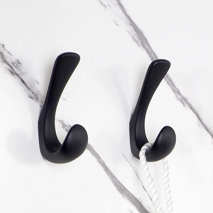 2 Pack Towel Hooks for Bathrooms Wall Mounted, Brushed Nickel Bathroom Hooks for Towels, Robe & Towel Hook for Wall, Modern Bath Towel Hook