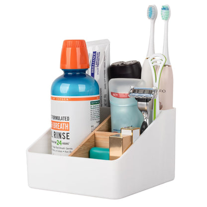 Toothbrush Holders Electric Tooth Brush and Toothpaste Organizer, Black