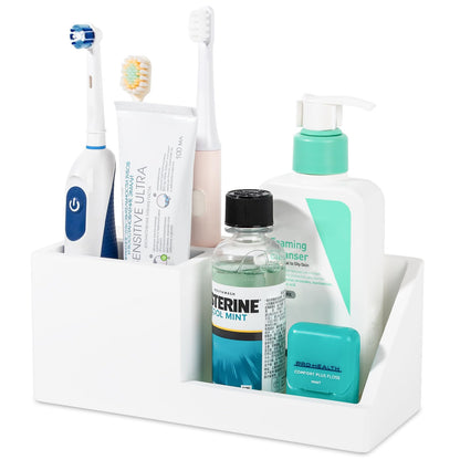Diatomite Toothbrush Holder Toothpaste Organizer, White