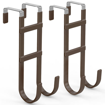 FYY Over the Door Hooks, Single-Hanger 4 Pack, Fits Doors 1 3/8" White