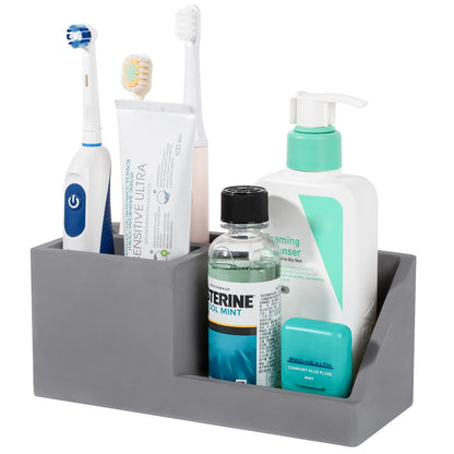 Diatomite Toothbrush Holder Toothpaste Organizer, White