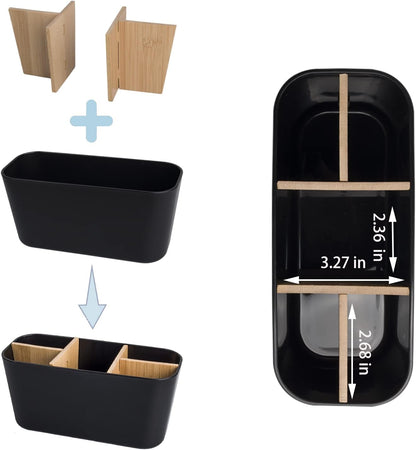 Toothbrush Holders Electric Tooth Brush and Toothpaste Organizer, Black