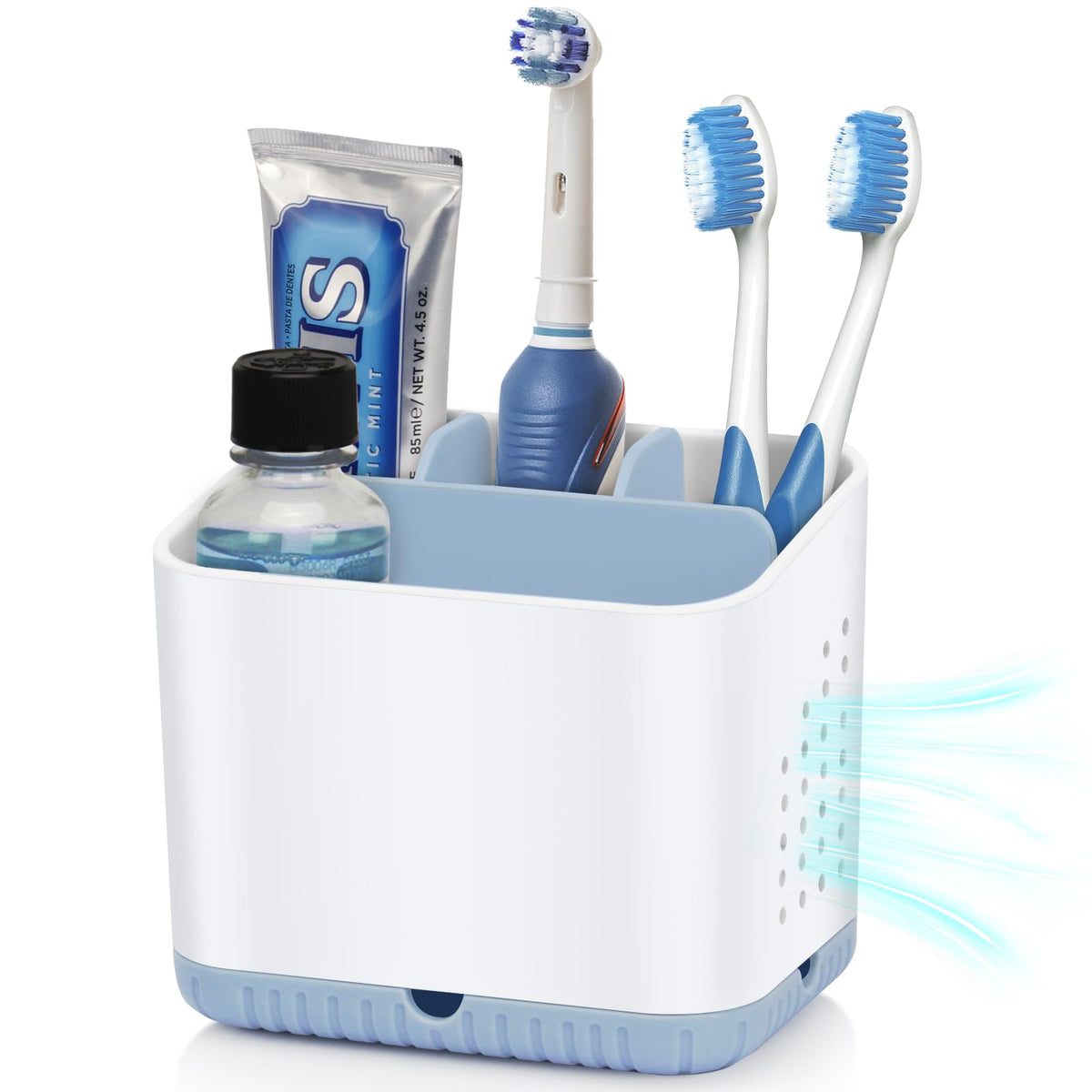 Toothbrush Holders for Bathrooms, Kids Electric Toothbrush Organizer (Grey)