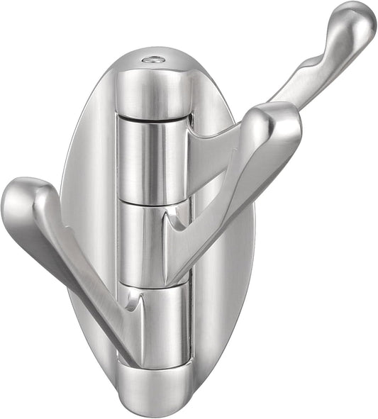 Angle Simple Bathroom Towel Hook Swivel, Robe Coat Hanger, Brushed Nickel
