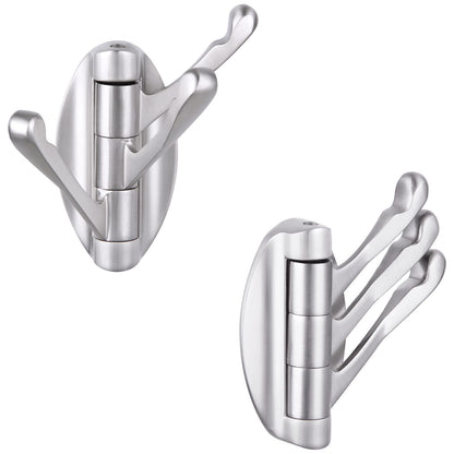 Angle Simple Bathroom Towel Hook Swivel, Robe Coat Hanger, Brushed Nickel