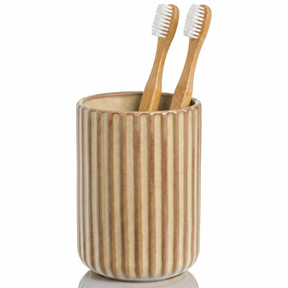 Green Ceramic Toothbrush Holder Cup