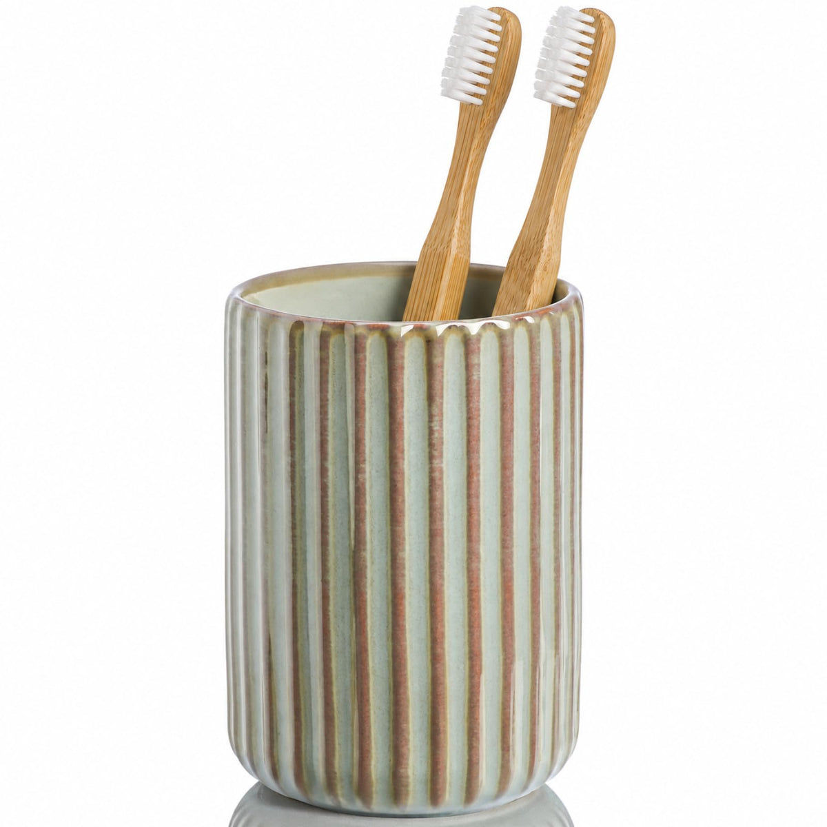 Green Ceramic Toothbrush Holder Cup
