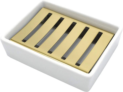 Ceramic Soap Dish, Bar Soap Holder for Shower, Bathroom Soap Dishes