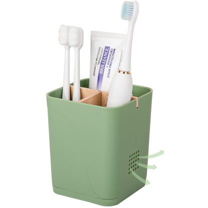 Electric Toothbrush Holder Tooth Brush and Toothpaste Organizer, Black