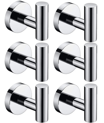 Nolimas Towel Coat Hook Matte Black SUS304 Stainless Steel Bathroom Clothes Cabinet Closet Sponges Robe Hook Wall Mounted Round Kitchen Heavy Duty Door Hanger 2 Packs