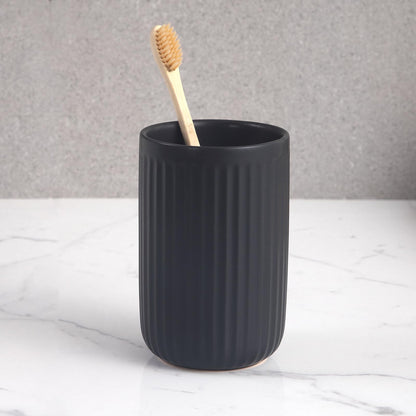 Toothbrush Holders - 2 Cup Ceramic Toothbrush Toothpaste Holders Set, Beige Bathroom Tumbler Cups Reusable Toothbrush Mouthwash Cup, Bathroom Counter Organizer