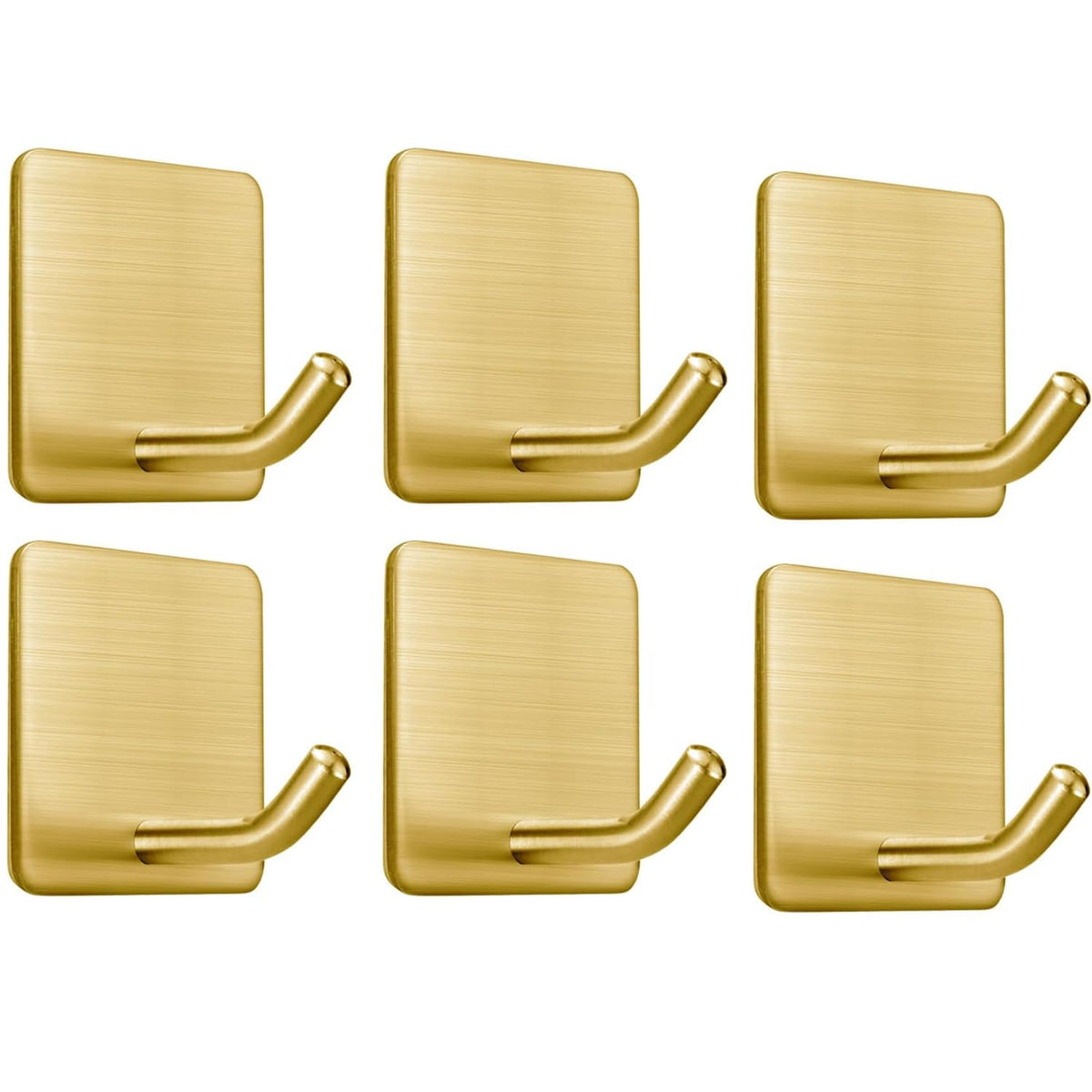 FOTYRIG Heavy Duty Adhesive Towel Hooks Stick on Towel Hanger Wall Holder Waterproof Stainless Steel Sticky Hooks for Hanging Bathroom Kitchen Home-4 Packs