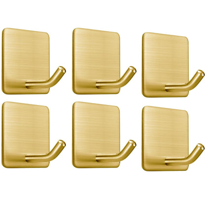 FOTYRIG Heavy Duty Adhesive Towel Hooks Stick on Towel Hanger Wall Holder Waterproof Stainless Steel Sticky Hooks for Hanging Bathroom Kitchen Home-4 Packs