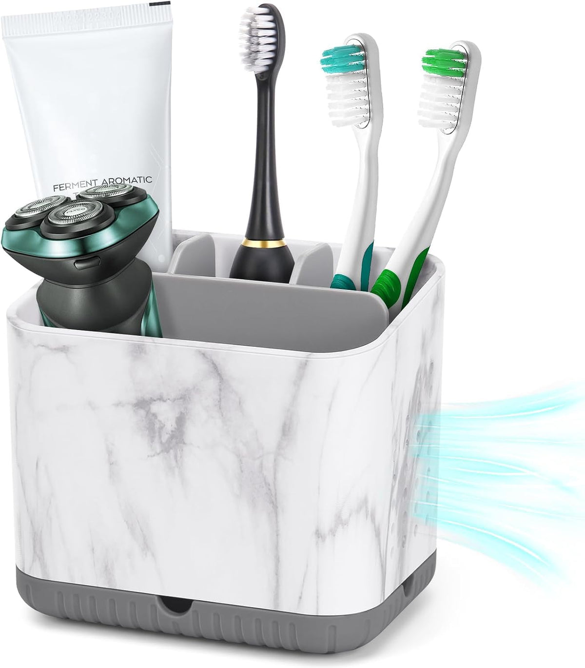 Toothbrush Holders for Bathrooms, Kids Electric Toothbrush Organizer (Grey)