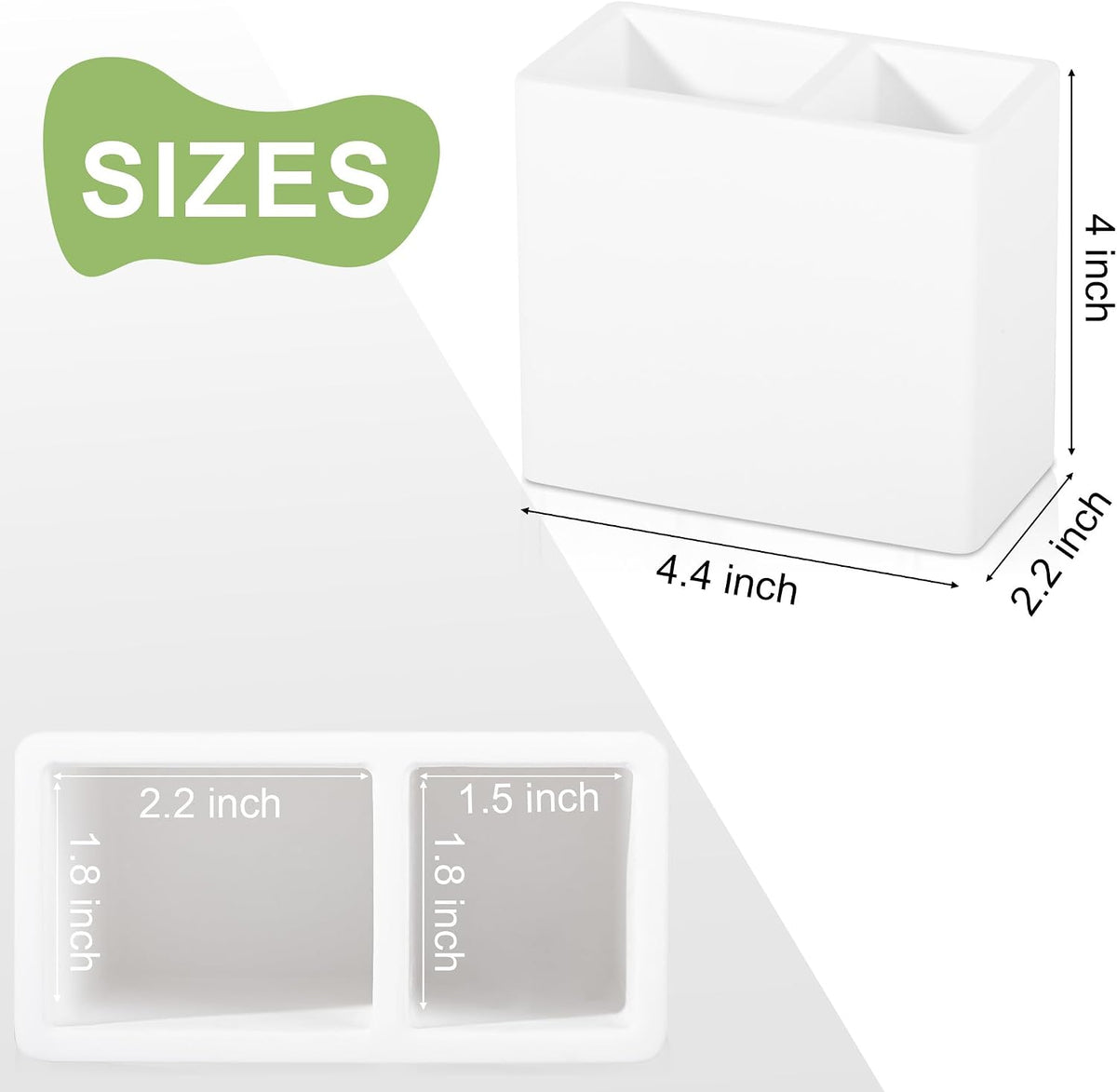 Diatomite Toothbrush Holder Toothpaste Organizer, White