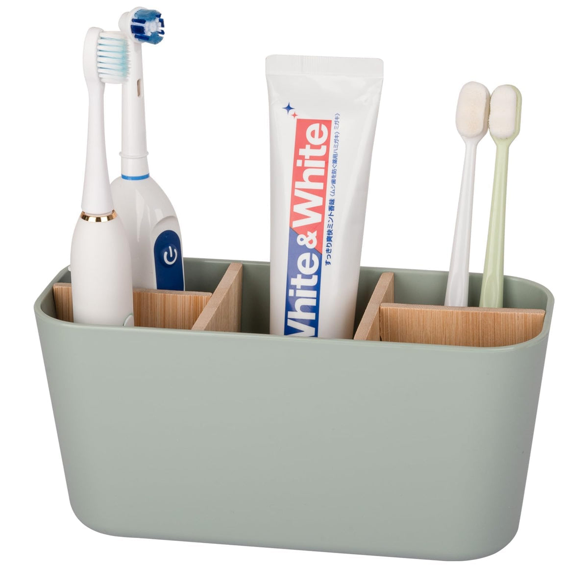 Toothbrush Holders Electric Tooth Brush and Toothpaste Organizer, Black