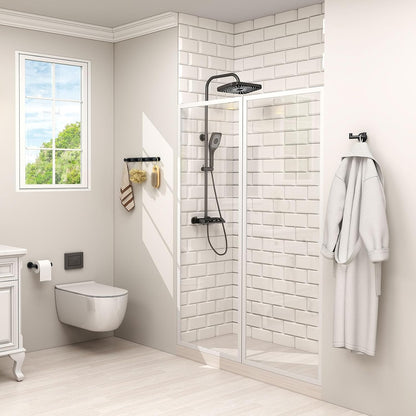 Angle Simple Double Towel Hook for Bathroom, Robe Coat Hook, Matte Black