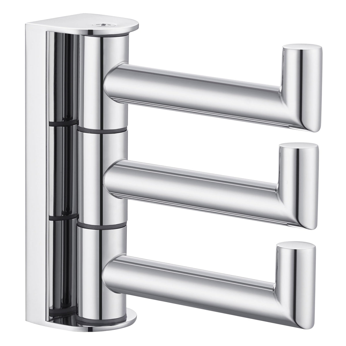 Angle Simple Swivel Towel Hook 3 Arms, Robe Coat Wall Hook, Matte Black
