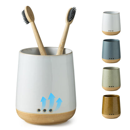 LYEOBOH Ceramic Toothbrush Holder, Toothbrush Storage,Tooth Brush Holders
