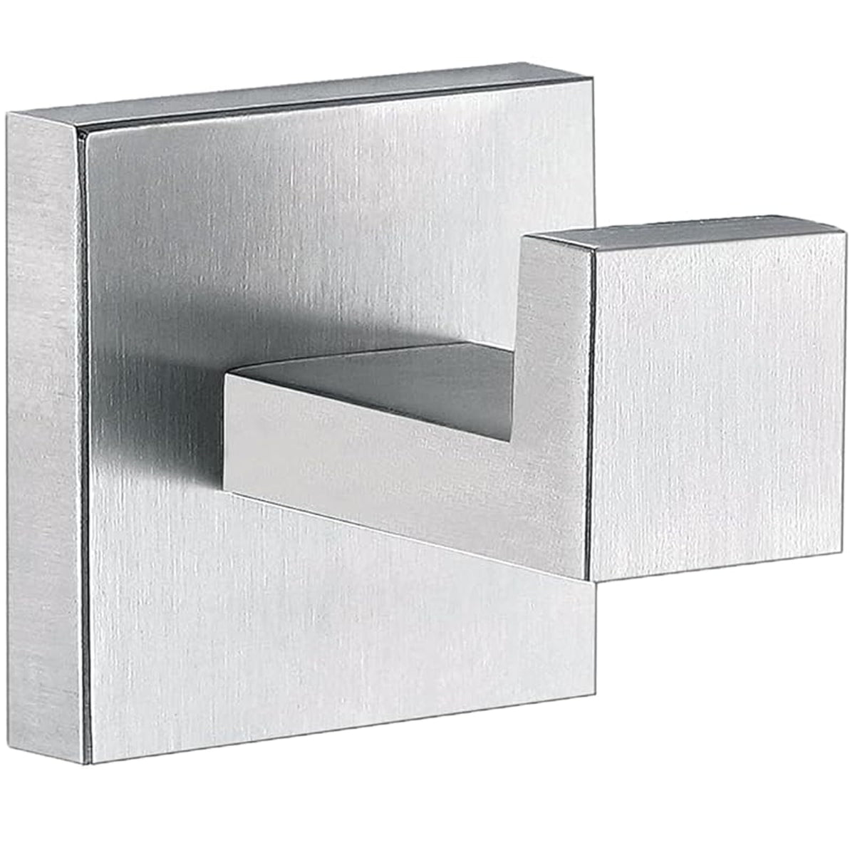 Towel Hooks for Bathrooms, Brushed Nickel Towel Hook for Kitchen Bathroom, SUS304 Stainless Steel Coat Hook, Square Heavy Duty Holder Robe Hooks for Hanging Towels, Coats, sponges, Wall Mount, 4 Pack