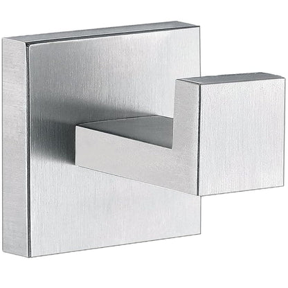 Towel Hooks for Bathrooms, Brushed Nickel Towel Hook for Kitchen Bathroom, SUS304 Stainless Steel Coat Hook, Square Heavy Duty Holder Robe Hooks for Hanging Towels, Coats, sponges, Wall Mount, 4 Pack