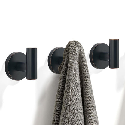 TUNNY 3 Pack Round Bathroom Towel Hooks - Champagne Gold Robe & Coat Hooks for Bathroom & Bedroom