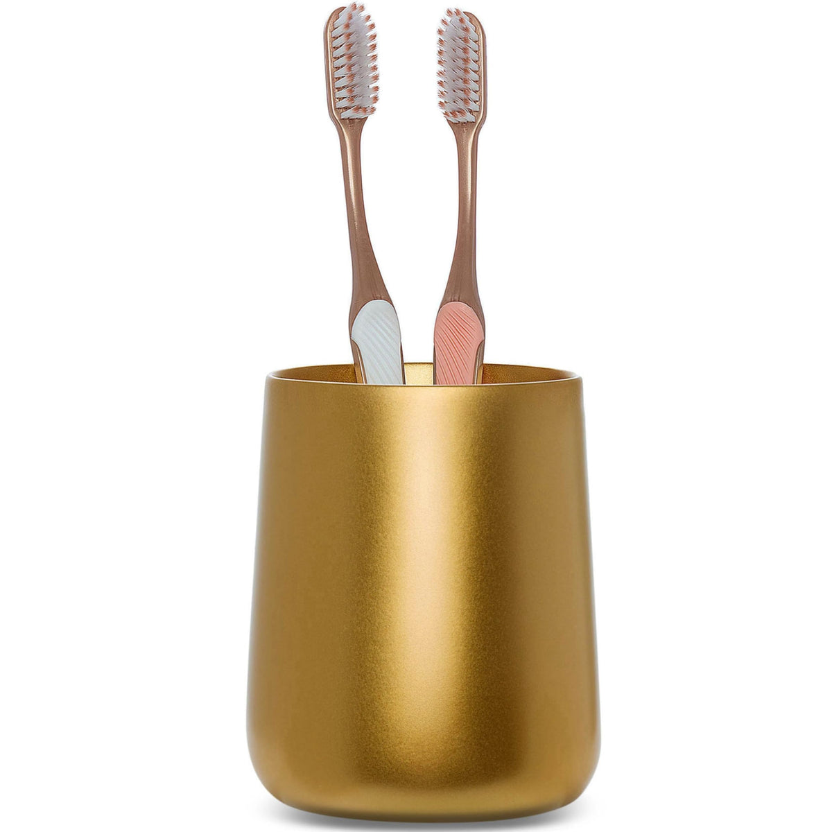 Yew Design Matte White Bathroom Toothbrush Holder Cup - Round